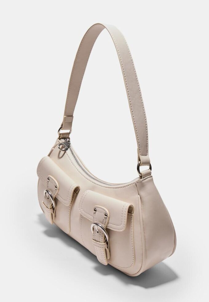 Sac à bandoulière demi-lune avec poches