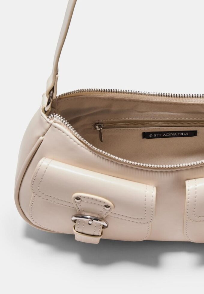 Sac à bandoulière demi-lune avec poches