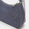 Sac à bandoulière demi-lune en denim Sac à bandoulière demi-lune en denim