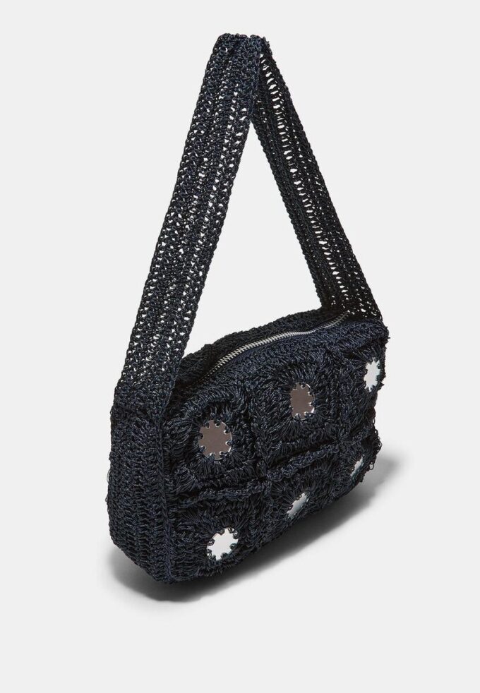 Sac à bandoulière en crochet avec miroirs Sac à bandoulière en crochet avec miroirs