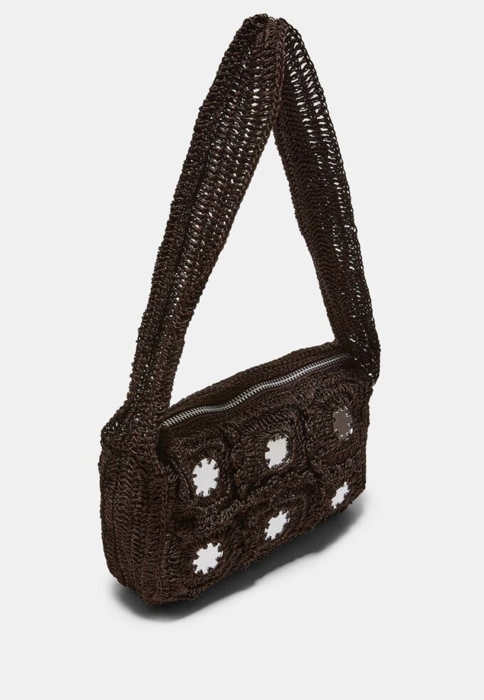 Sac à bandoulière en crochet avec miroirs