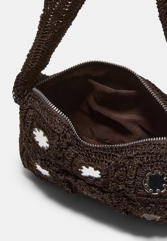 Sac à bandoulière en crochet avec miroirs