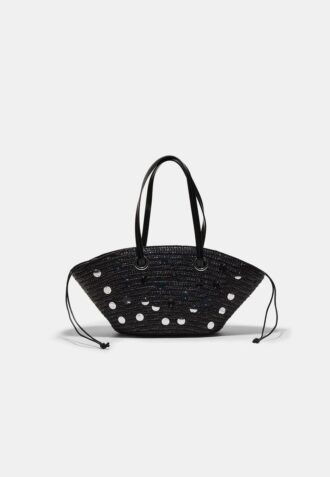 Sac à bandoulière en osier à paillettes