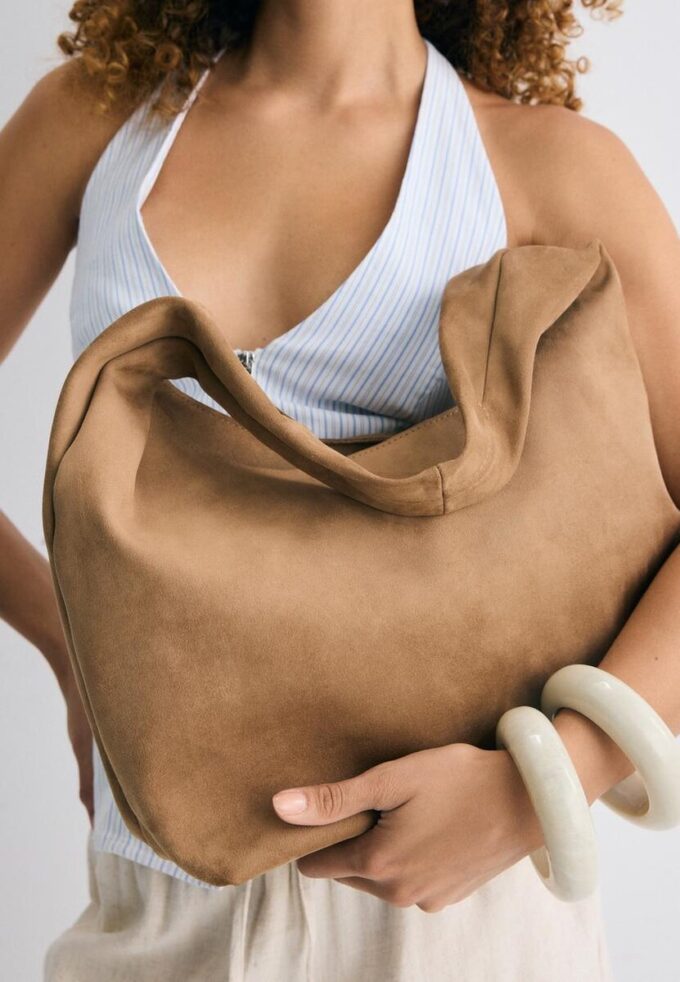 Sac à bandoulière en simili-suède