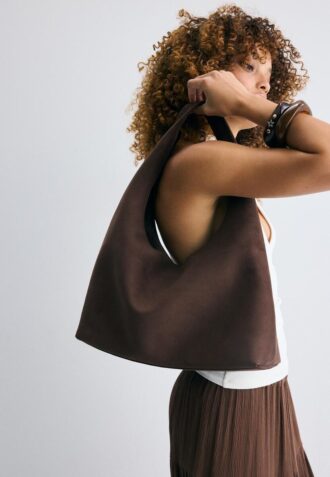 Sac à bandoulière en simili-suède