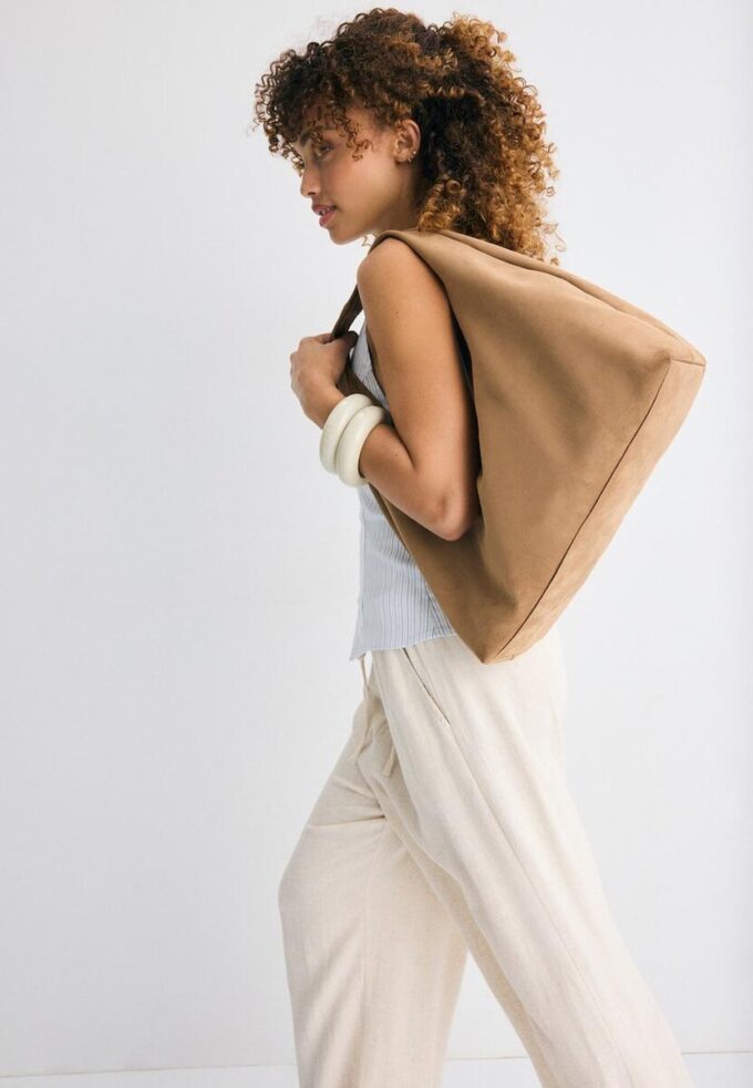 Sac à bandoulière en simili-suède