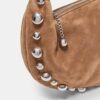 Sac à bandoulière en simili-suède clouté