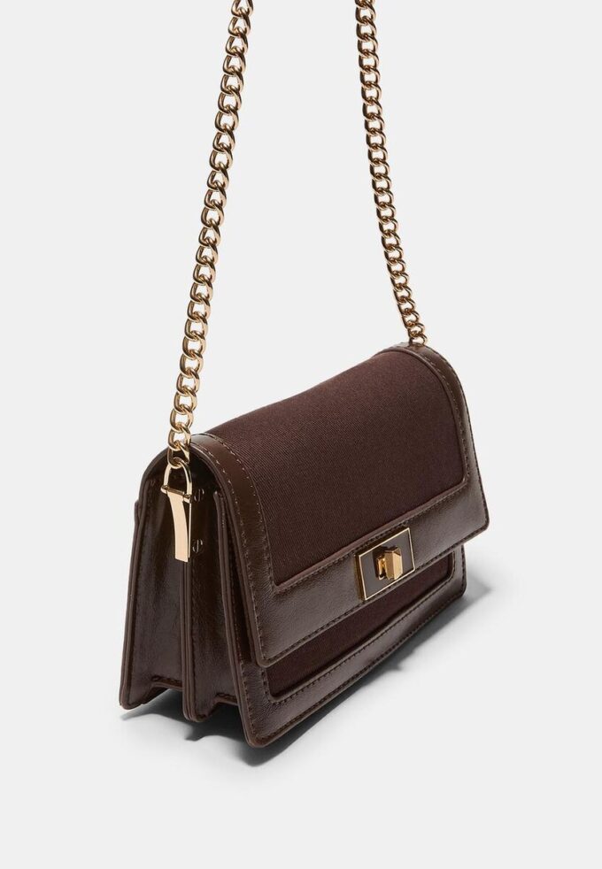 Sac à bandoulière en toile contrastée Sac à bandoulière en toile contrastée