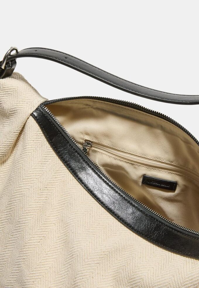 Sac à bandoulière en toile contrastée Sac à bandoulière en toile contrastée