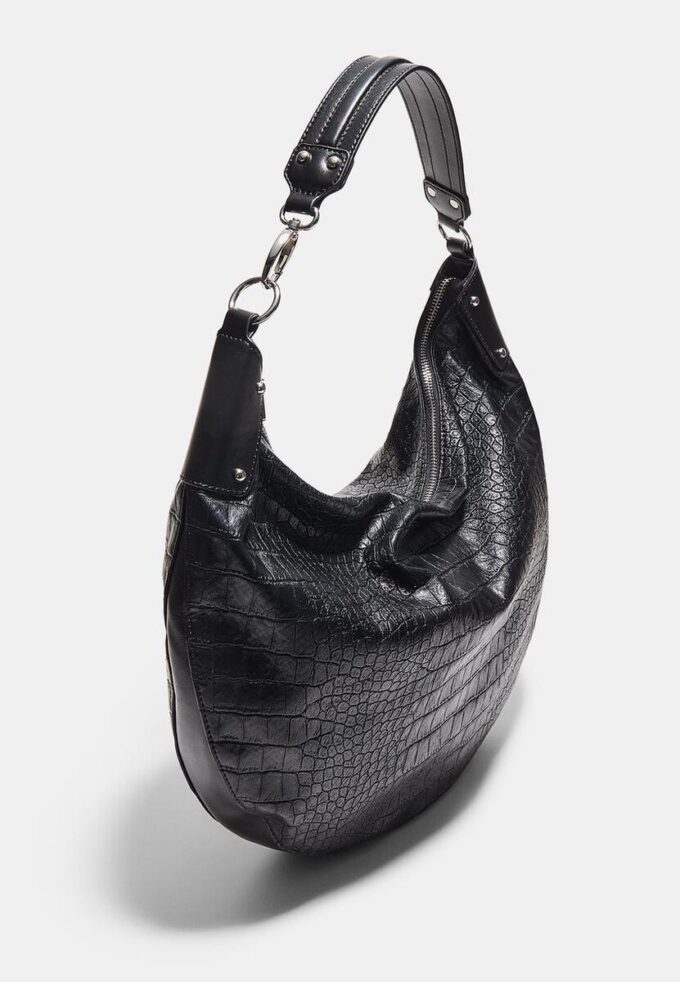 Sac à bandoulière hobo imitation crocodile