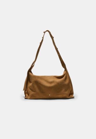 Sac à bandoulière plat clouté, 100 % Cuir