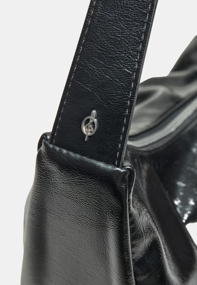 Sac à bandoulière plissé brillant