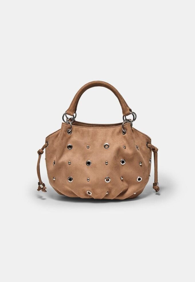 Sac à bandoulière rond avec détails à œillets