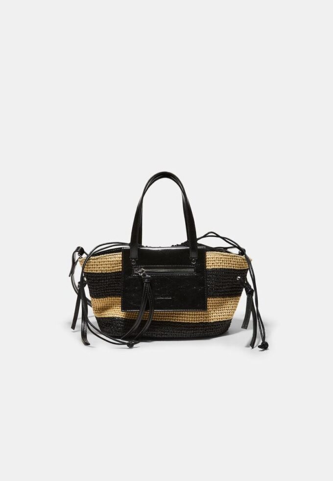 Sac à bandoulière style panier effet crochet Sac à bandoulière style panier effet crochet