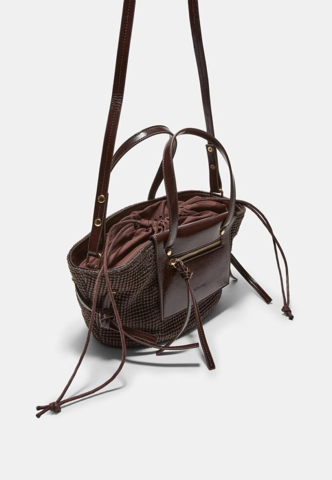 Sac à bandoulière style panier effet crochet Sac à bandoulière style panier effet crochet