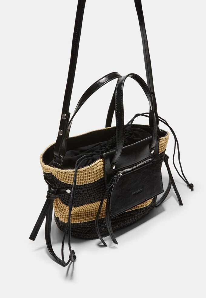 Sac à bandoulière style panier effet crochet Sac à bandoulière style panier effet crochet