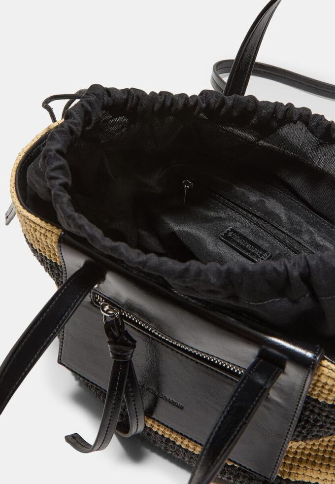 Sac à bandoulière style panier effet crochet Sac à bandoulière style panier effet crochet