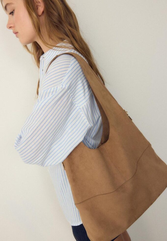 Sac à bandoulière Toucher doux avec fermetures éclair