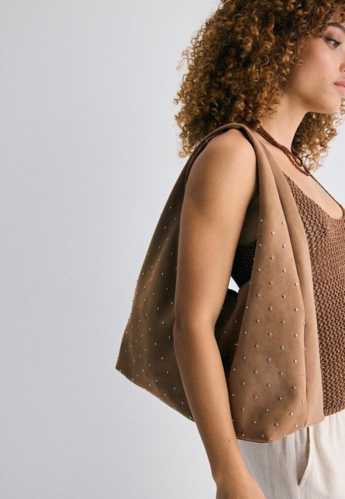 Sac à bandoulière Toucher doux avec strass