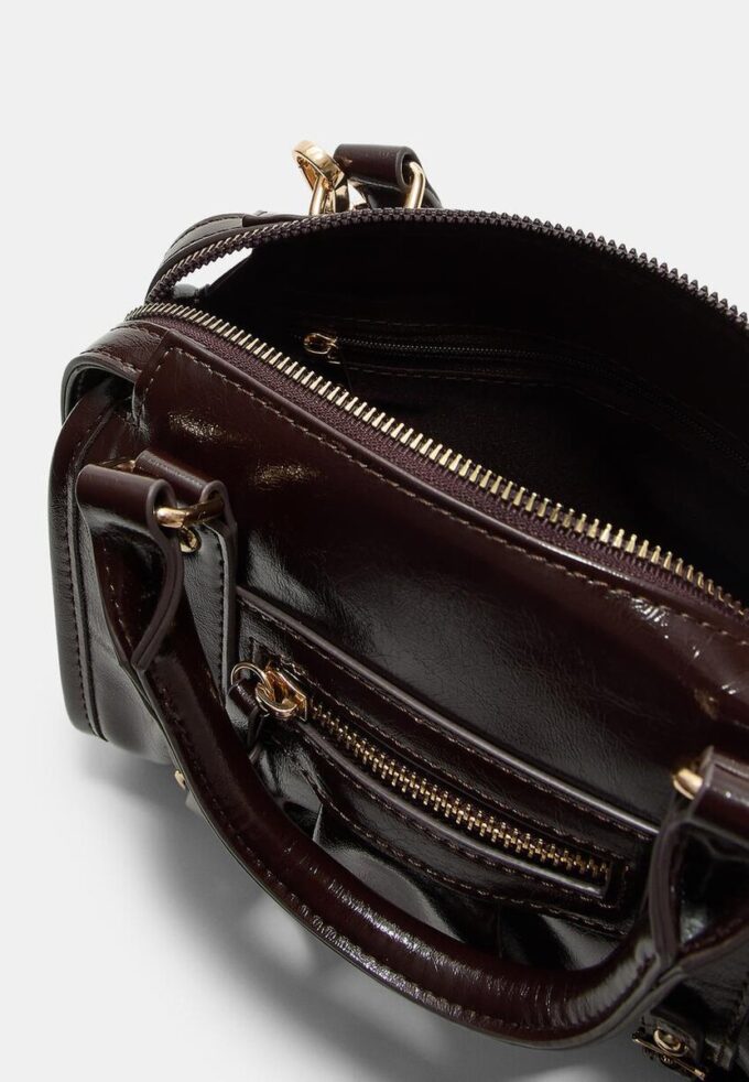 Sac bowling à bandoulière en simili cuir