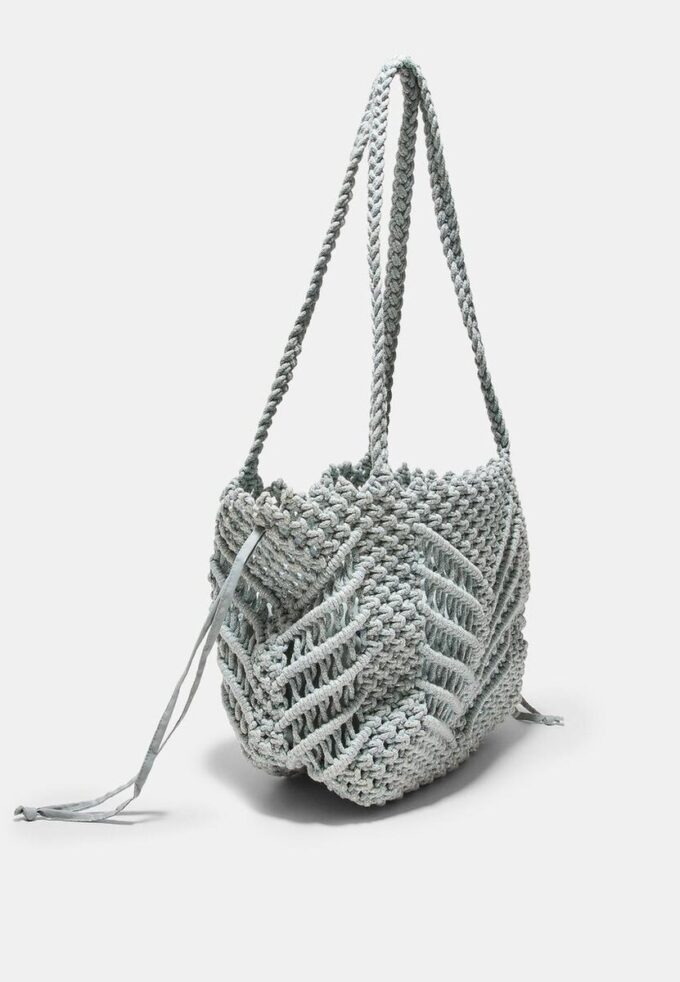 Sac cabas au crochet avec fil métallique Sac cabas au crochet avec fil métallique