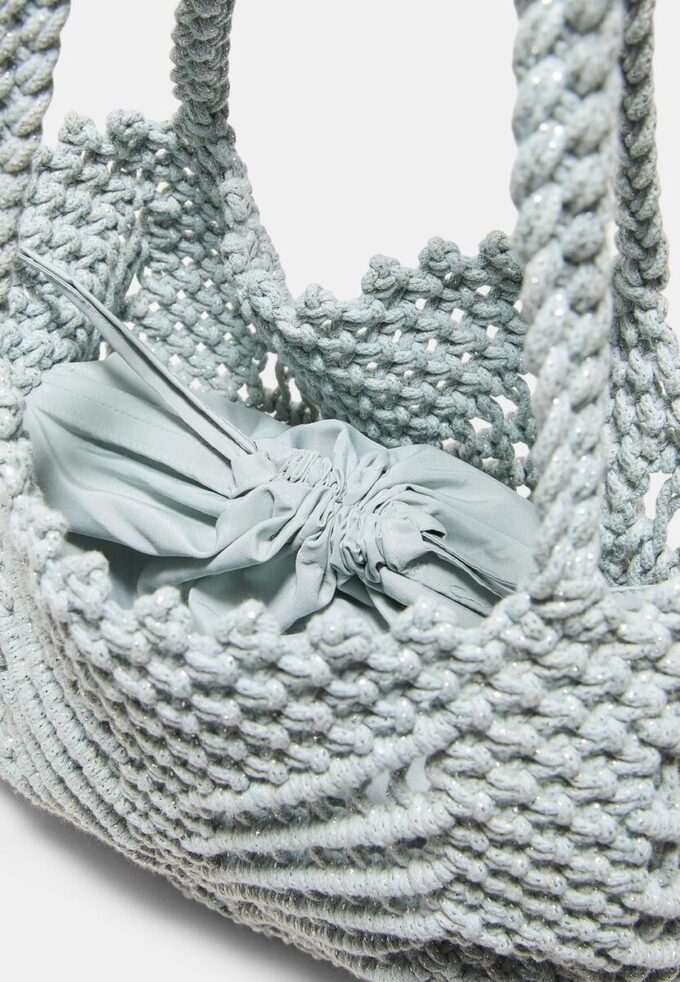 Sac cabas au crochet avec fil métallique Sac cabas au crochet avec fil métallique