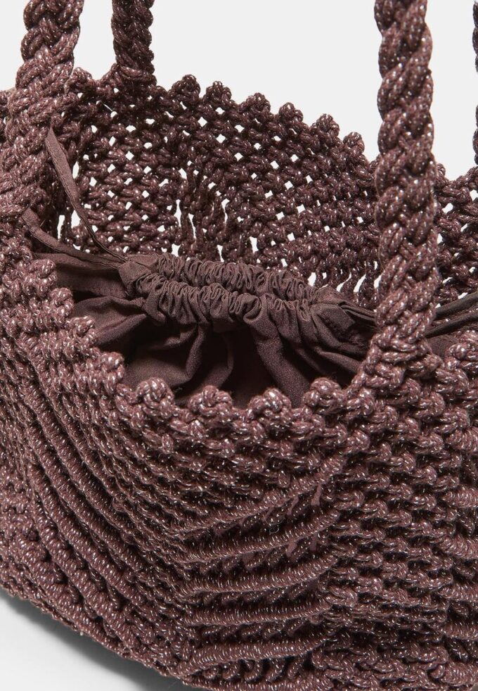 Sac cabas au crochet avec fil métallique Sac cabas au crochet avec fil métallique