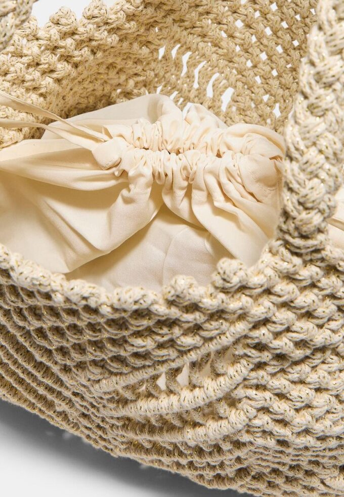 Sac cabas au crochet avec fil métallique