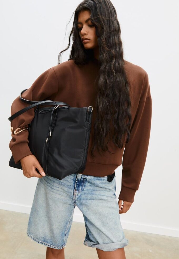 Sac cabas en tissu avec nœud