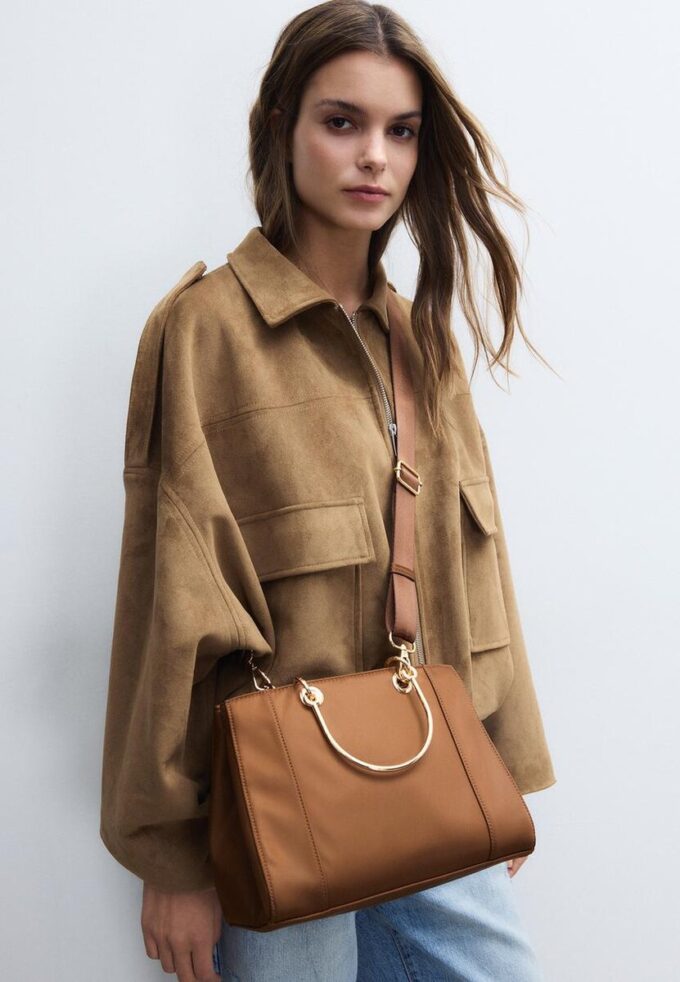 Sac cabas à poignées métalliques Sac cabas à poignées métalliques