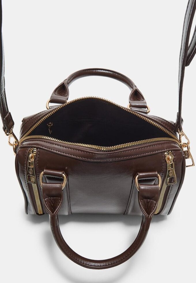 Sac effet cuir avec fermetures éclair