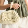 Sac seau en crochet avec fils métalliques Sac seau en crochet avec fils métalliques
