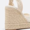 Sandales compensées en jute à lacets Sandales compensées en jute à lacets