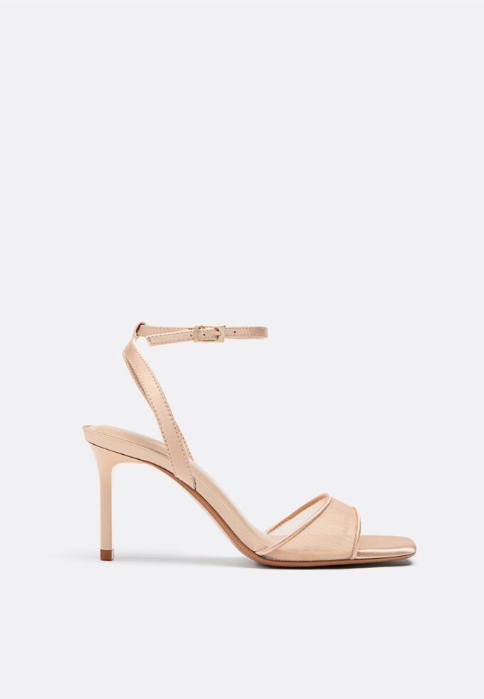 Sandales à talons aiguilles en maille Sandales à talons aiguilles en maille