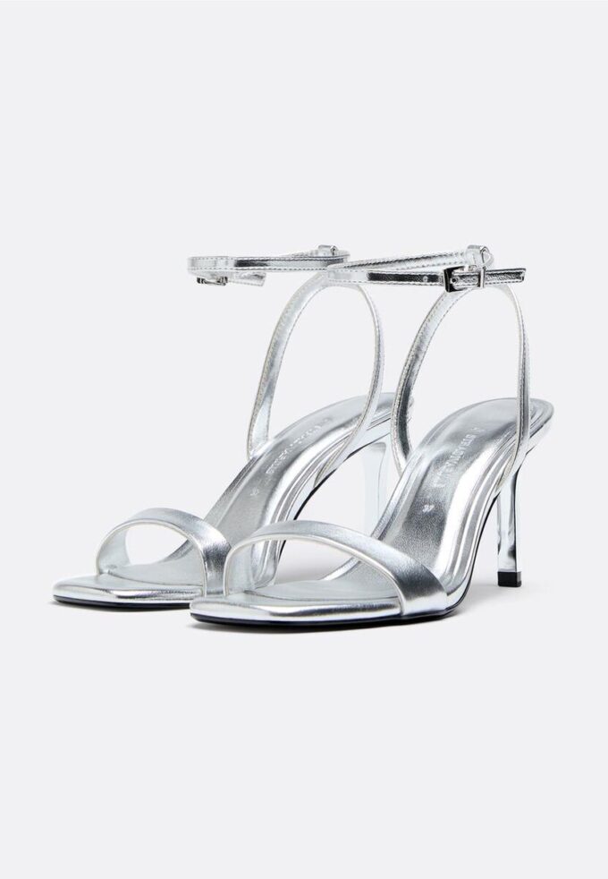 Sandales à talons effet métallisé Sandales à talons effet métallisé