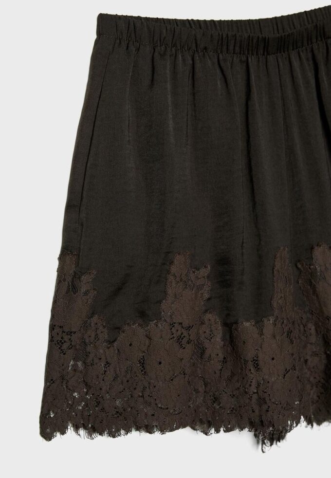 Short caraco en satin