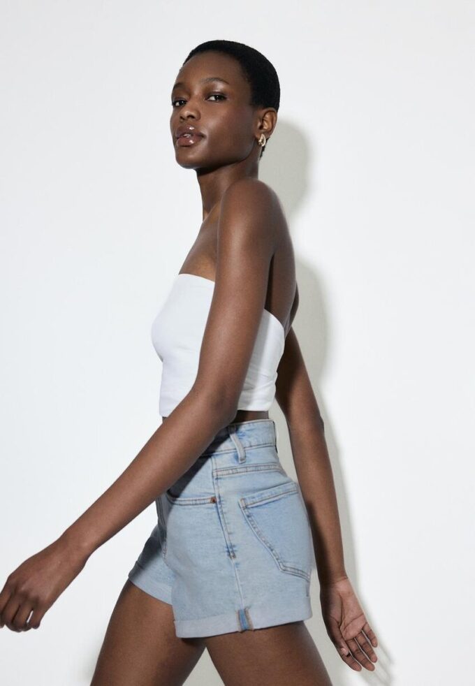 Short slim D85 Mom Fit Shorts