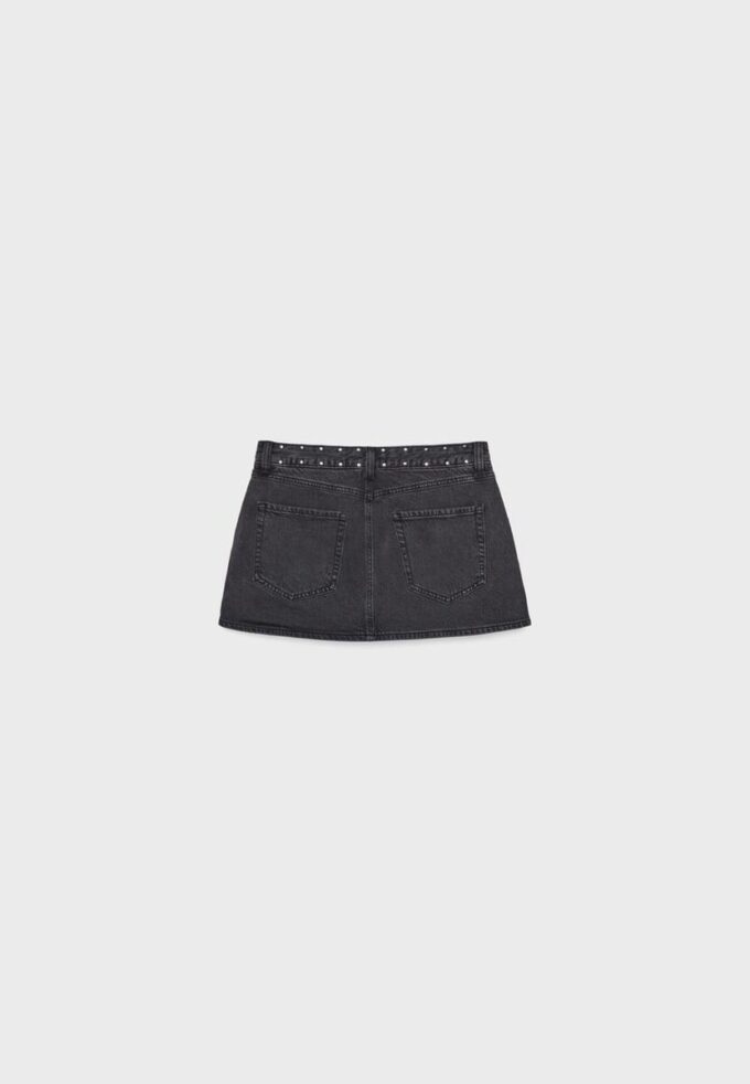 Skort en denim cloutée D62 Skort en denim cloutée D62