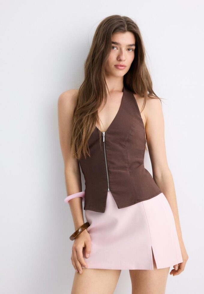 Skort à fente latérale