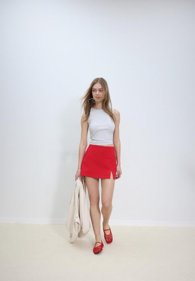 Skort à fente latérale