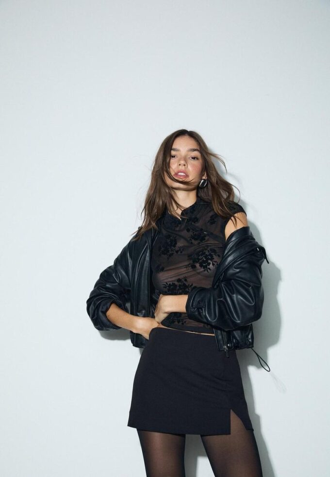 Skort à fente latérale