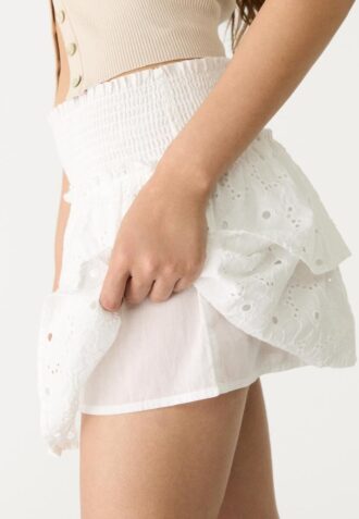 Skort fluide avec broderies
