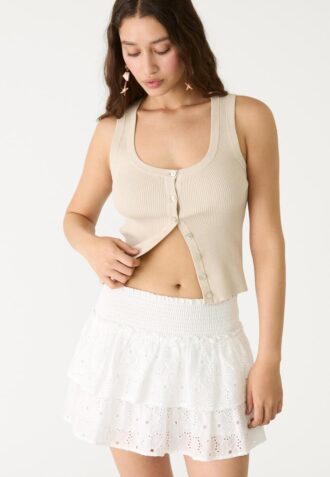 Skort fluide avec broderies