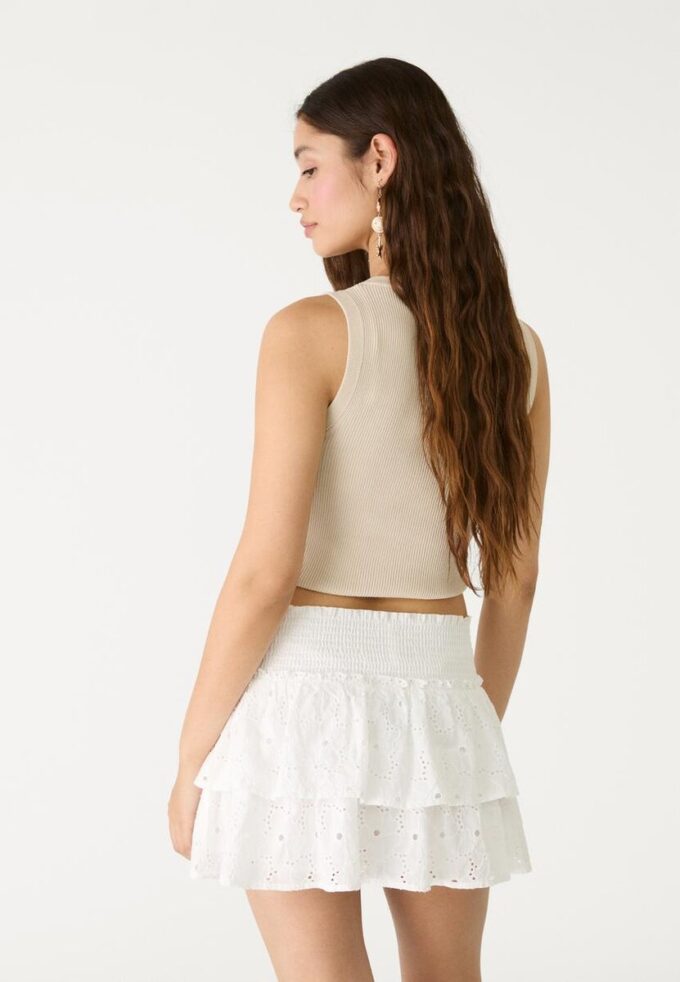 Skort fluide avec broderies Skort fluide avec broderies