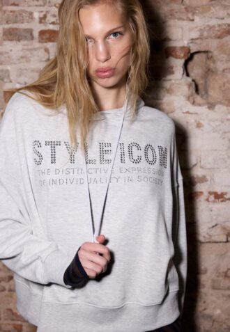 Sweat à capuche avec strass