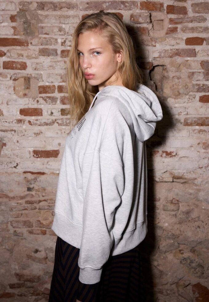 Sweat à capuche avec strass Sweat à capuche avec strass