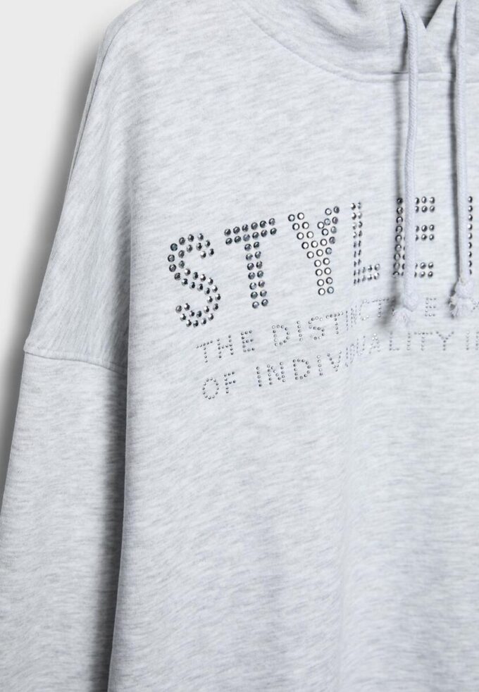 Sweat à capuche avec strass Sweat à capuche avec strass