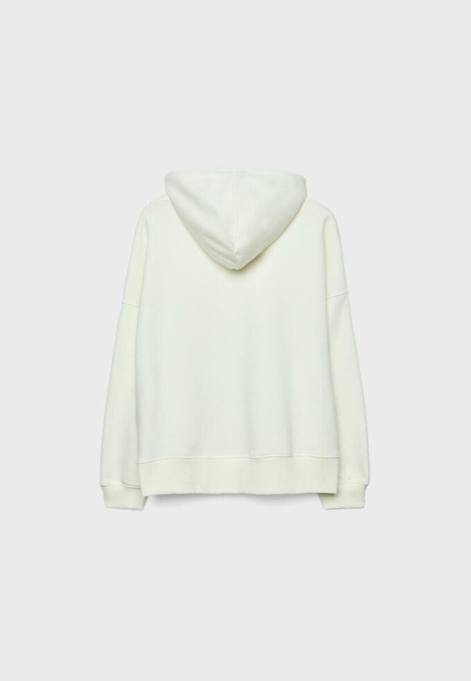 Sweat à capuche brodé et clouté