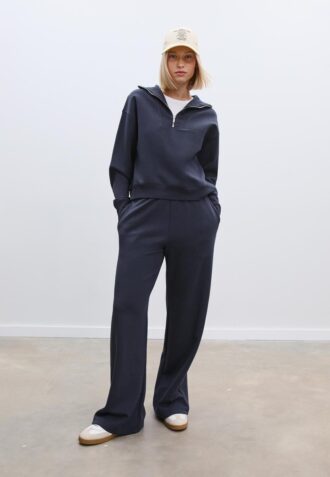 Sweat à col montant avec fermeture éclair