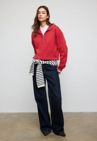 Sweat à col montant avec fermeture éclair